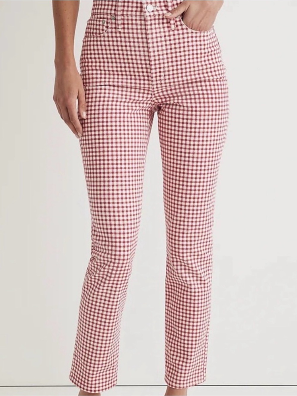 Madewell The Perfect Vintage Jean in Gingham Check Size 30
